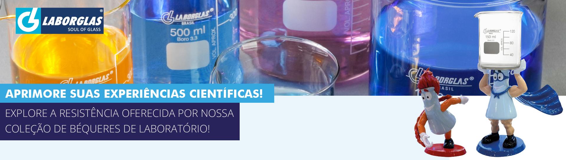 Explore nossa coleção de béqueres de laboratório!