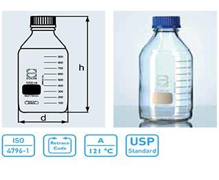 Frasco de Laboratório Duran com Rosca DIN, GL 45