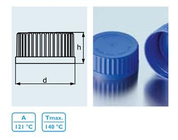 Quick Release Closure for DURAN GLS 80 Laboratory Bottle from PP1, Blue, with Lip Seal