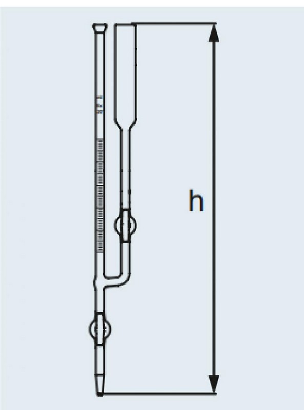 Microbureta contrastante com saída lateral