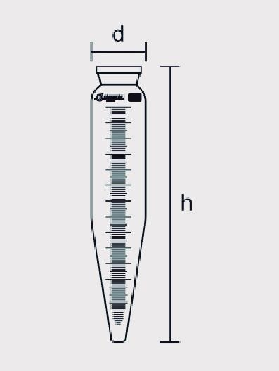 Tubo para Teste de Intemperismo de 100 ml, calibrado a 20ºC, conforme ASTM D 1837