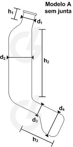 Frasco (tubo) de extração Mojonnier