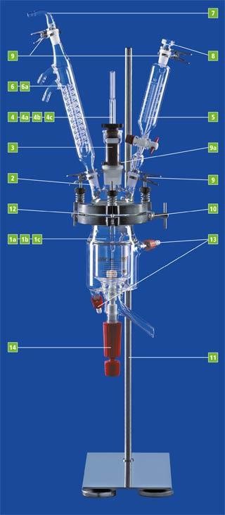 Reator de bancada completo (100, 250, 500 ml - DN 60)